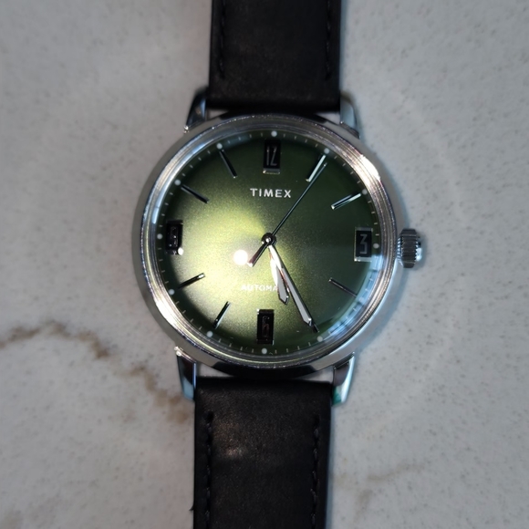 Slightly Used Timex Marlin® Automatic 40mm Leather Strap Watch (TW2V44600) - Picture 5 of 15